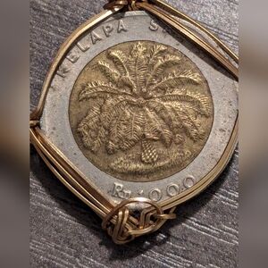 Indonesia BiMetal Kelapa Coin Wire Wrapped in Brass